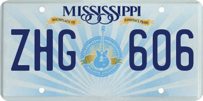 MS license plate ZHG606