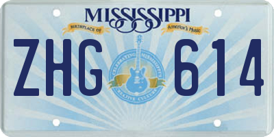 MS license plate ZHG614