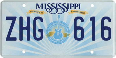 MS license plate ZHG616