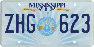 MS license plate ZHG623