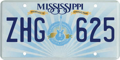 MS license plate ZHG625