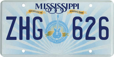 MS license plate ZHG626