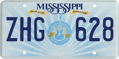 MS license plate ZHG628
