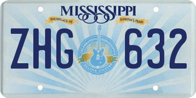 MS license plate ZHG632