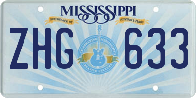 MS license plate ZHG633