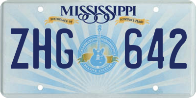MS license plate ZHG642