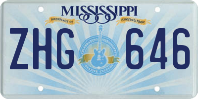 MS license plate ZHG646