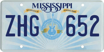 MS license plate ZHG652