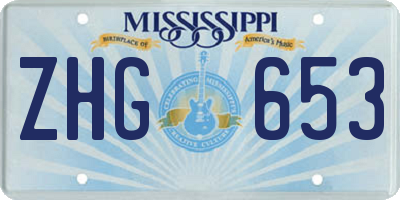 MS license plate ZHG653