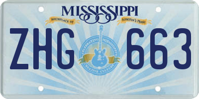 MS license plate ZHG663