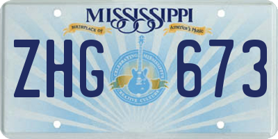 MS license plate ZHG673