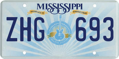 MS license plate ZHG693