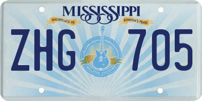 MS license plate ZHG705