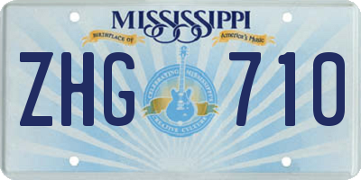 MS license plate ZHG710