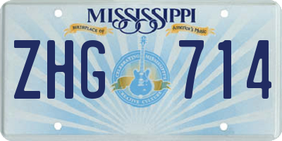MS license plate ZHG714
