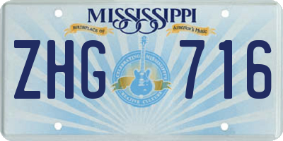MS license plate ZHG716