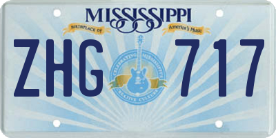 MS license plate ZHG717