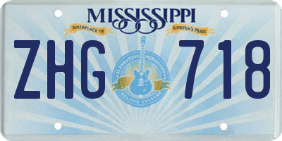 MS license plate ZHG718
