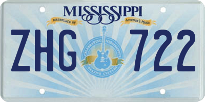 MS license plate ZHG722