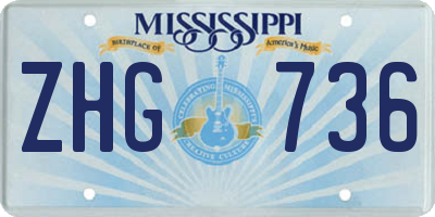 MS license plate ZHG736
