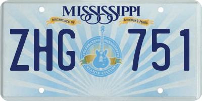 MS license plate ZHG751