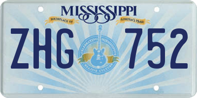 MS license plate ZHG752