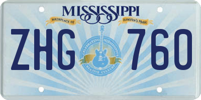 MS license plate ZHG760