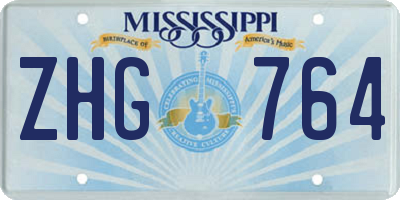 MS license plate ZHG764