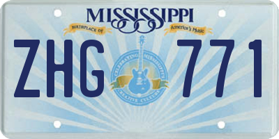 MS license plate ZHG771