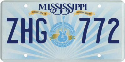 MS license plate ZHG772