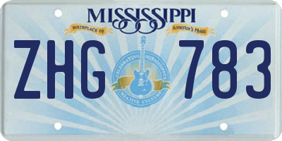 MS license plate ZHG783