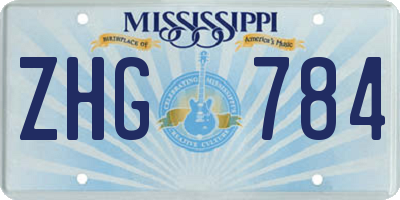 MS license plate ZHG784