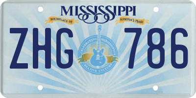 MS license plate ZHG786