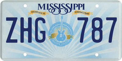 MS license plate ZHG787