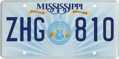 MS license plate ZHG810