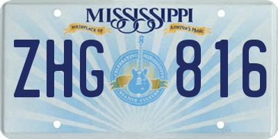 MS license plate ZHG816