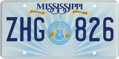 MS license plate ZHG826