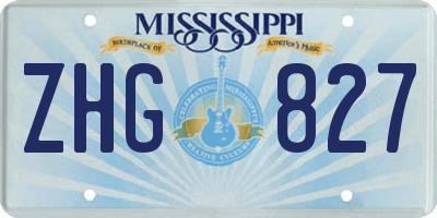 MS license plate ZHG827