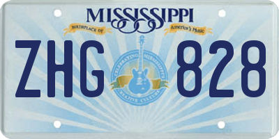 MS license plate ZHG828