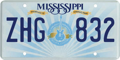 MS license plate ZHG832