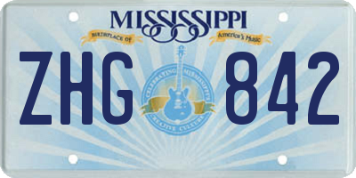 MS license plate ZHG842