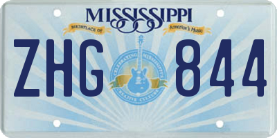 MS license plate ZHG844