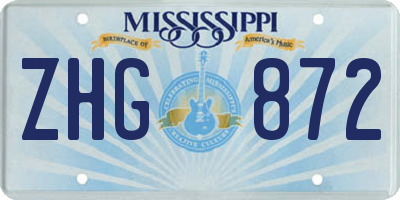 MS license plate ZHG872