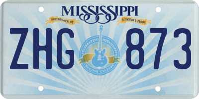 MS license plate ZHG873