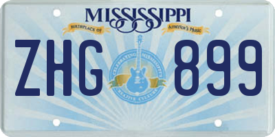 MS license plate ZHG899