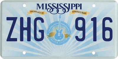 MS license plate ZHG916
