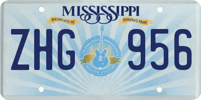 MS license plate ZHG956