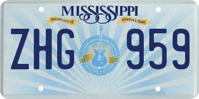MS license plate ZHG959
