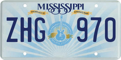 MS license plate ZHG970