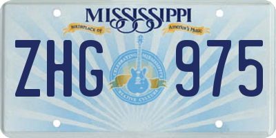 MS license plate ZHG975